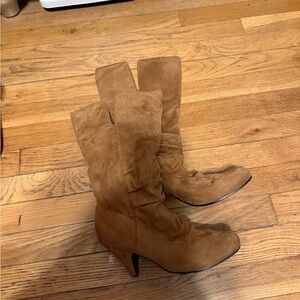 Charlotte Russe tan suede boots